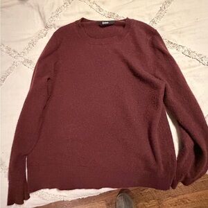 Quince Women's Deep Red Crew Neck Sweater